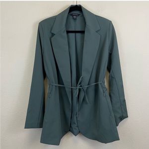 Athleta Endless Tie Front Sporty Blazer Green Size 4